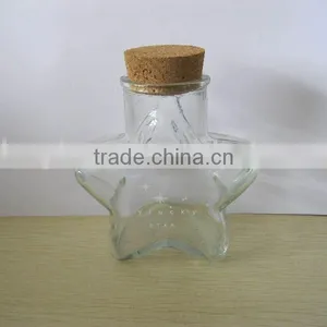 Five-star Glass Candy Jar With Cork/glass Canister/glassware thumbnail-1
