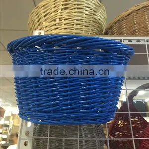 Wholesale Factory Wholesale Oval Blue Willow Wicker Bicycle Basket for Pet thumbnail-1