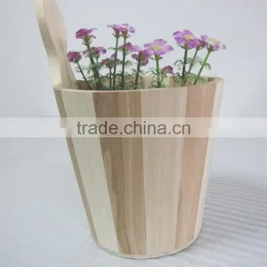 French Romantic Indoor Decor White Wooden Flower Pot thumbnail-1