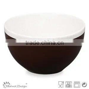 Two Tone Color Glazed Stoneware Bowl thumbnail-1