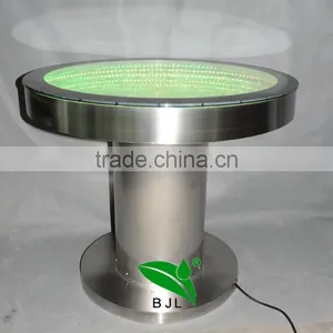 Beautiful Battery Driver Round Bar Table ,Fantastic LED Light and Water Bubble Moving Table thumbnail-1