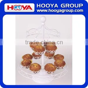 2 Tier 350*350*445mm 12cup Rotating Trojan Cake Display Stand thumbnail-1