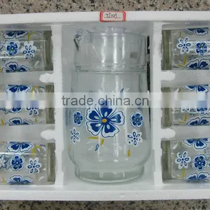 JK013 7pcs Glass Drinking Set With Printing thumbnail-2