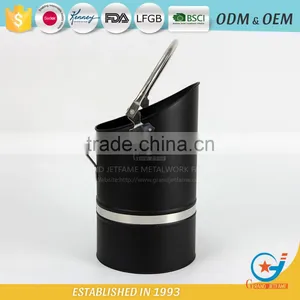 Homeware Powder Coating Black Ash Holder Iron Metal Coal Bucket thumbnail-3