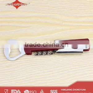 Custom Metal Novelty Wine Corkscrew Stainless Steel Bottle Opener With Knife thumbnail-5