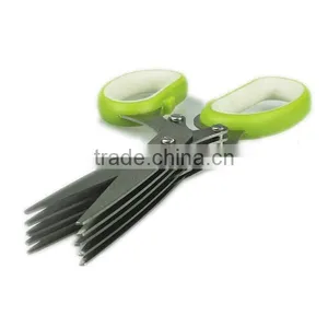 Kitchen Five Layers of Multilayer Stainless Steel Scissors Cut Green Onion Mince Coriander Laver thumbnail-1