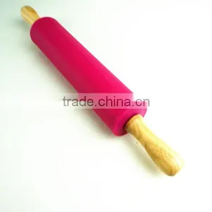 16161 Rolling Pin Non-Stick Silicone Surface Rolling Pin Wooden Rolling Pin Handl thumbnail-3