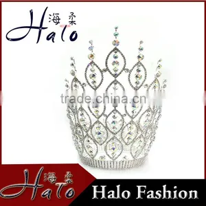 Bridal Jewelry Pageant Rhinestone Jewellery AB Crystal Crown thumbnail-1