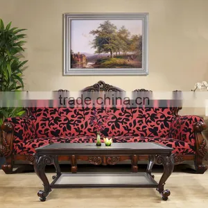 Coffee Table Rectangular Model Carving Cabrio Legs thumbnail-1