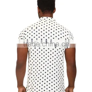Latest Design Mens Short Sleeve Custom Dot Funny Polo Shirt thumbnail-3