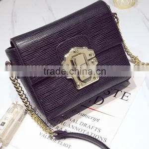 Zm50261b 2017 Latest Lady Single Shoulder Crossbody Bag Lock Catch Pure Color Bags Women thumbnail-5