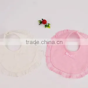 Wholesale 100% Cotton Waterproof Soft Cute Newborn Baby Bib Lace Ruffle Bib thumbnail-1
