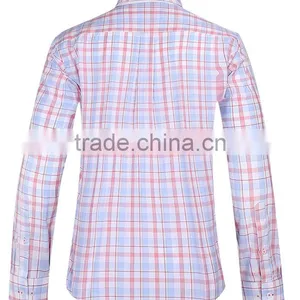 2017 New Design Plaid Men's Long Sleeve Casual Shirt Wholesale thumbnail-3