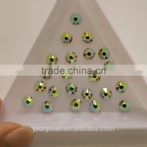 Professional Crystal Factory Hotsale Flatback Crystal AB Glue on Rhinestone for Shoes thumbnail-4