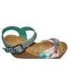 9cm Heels Fashion Comfortable, PU Lining Material Blue Ladies Summer Wedge Sandals thumbnail-1