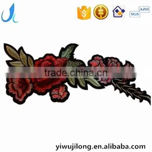Custom Clothing Applique Embroidery Badges 3d Flowers Patches for Garments thumbnail-1