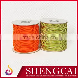 Hot Sale Top Quality Colored Flat Decorative Elastic Cord 3mm thumbnail-1