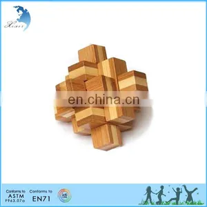 New Faddish Natural Puzzle, 3D Bamboo Puzzle Set With High Quality thumbnail-1