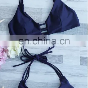 Women's Beach Strappy Reversible Bottom Bikini Set thumbnail-2