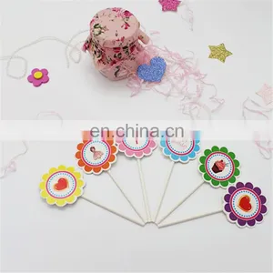 High Quality Colorful Flower Shape Baby Girl Birthday Cake Decoration thumbnail-1