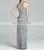 CHEFON Gray Vintage Maxi Dresses Space Dyed Stripe thumbnail-2