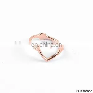 Heart Shape Simple Ring for Women Gift Gold Plated Ring thumbnail-3
