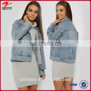 2015 Women Long Sleeve Denim Jacket Lady Denim Vest thumbnail-1
