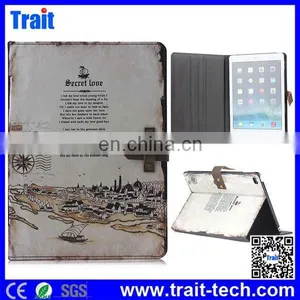 Retro Style Magnetic Flip Stand Time Axis Pattern Leather Case for IPad Air 2 IPad 6,wholesale for Apple Ipad 6 Leather Case thumbnail-5