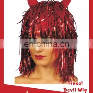 Women PVC Material Red Human Hair for Halloween Night Party Supplies thumbnail-1