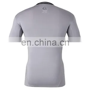 2017 Summer Men Compression Short-sleeve Tights Running T-shirts Athletic Workout Breathable Sportswear Wholesale thumbnail-3