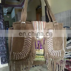 BANJARA LEATHER TRIBAL ETHNIC VINTAGE BAG TOTE BAG MESSENGER thumbnail-1