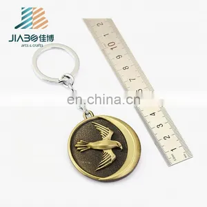 Wholesale Antique Custom Bird Logo Key Ring Metal thumbnail-3