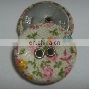 2 Holes Fabric Covered Cloth Button thumbnail-1