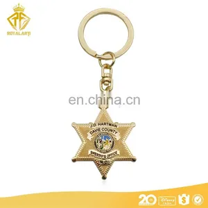 High Quality Hard Enamel Custom Metal Keychain for Fort Collins Officer thumbnail-6