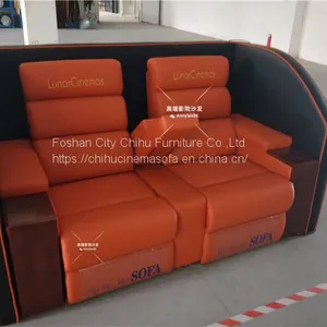 Newly Design Home Theater Sofa,genuine Leather Power Recliner Love Seat for Cinema Hall thumbnail-4