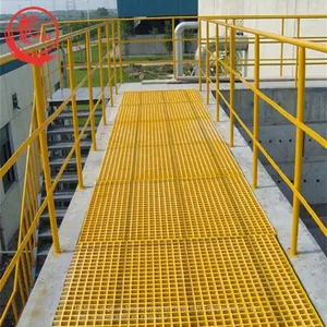 Industrial Plastic Grate Sheet Fiberglass Deck Grating High Strength thumbnail-3