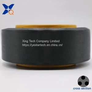 Conductive Carbon Inside Black Polyester Fiber Filaments 20D/4F for Anti-Static Fabric/garment/ESD Gloves-XTAA192 thumbnail-4
