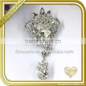 Rhinestone Button Brooch Embellishment Jewelry Crystal Bridal Hair Pins Wedding Brooches FB-039edding Brooches FB-039 thumbnail-1