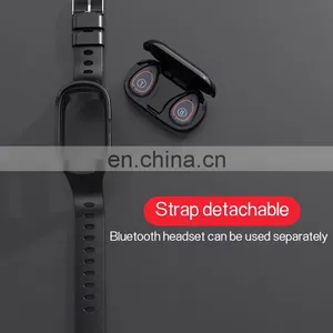 Feixin New 2020 Headset Multifunctional 2 In 1 Smart Watch Factory Wholesale Digital Watch New Products thumbnail-4