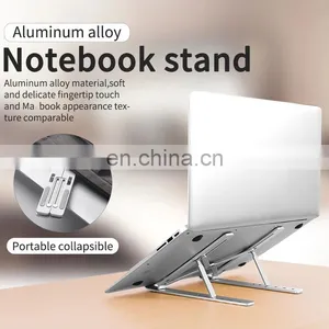 Aluminium Notebook Stand Foldable Laptop Holder Cooling Stand Computer Accessories Portable Laptop Table Stand Adjustable thumbnail-4