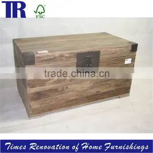 Winston Erclaimed Elm Trunk,long Solid Wood Box,reclaimed Timber Box,home Furniture thumbnail-1
