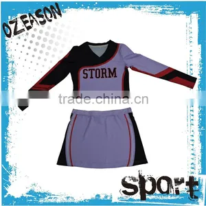 Wholesale Custom Long Sleeve Cheerleading Uniforms Design thumbnail-1