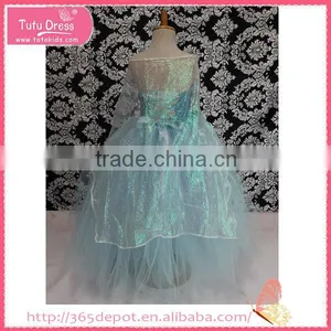 Children Elsa Dress Fabric for Party for 1-9 Years thumbnail-2