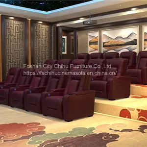 Luxury Design Amazon Hot Sale Cinema Sofa Home Theater Seating Electric Recliner Motorized Reclining Chair Theater Furniture thumbnail-1