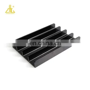 Black Powder Coating Aluminum Extruded Parts Custom For Industry ZHONGLIAN thumbnail-1