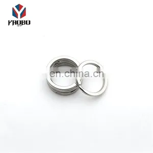Various Styles Engraved Flat Keyring Stainless Steel Key Chain Ring Metal Split Key Ring For Accessories Use thumbnail-2