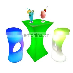 Bar Furniture Party Hire Table Hookah Lounge Seating Plastic Cocktail Tables Portable Bar Counter Led Party Tables thumbnail-1