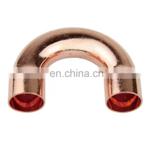 Copper 180 Degree Elbow U Bend Pipe for Refrigeration Copper Fitting Return Bend (CXC) Copper Elbow thumbnail-1