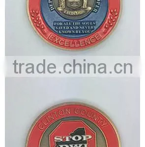 Custom Soft Enamel Cheap Red Challenge Coin China thumbnail-1