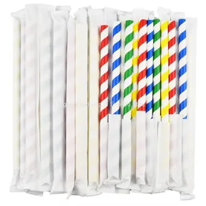 12mm Recyclable Boba Biodegradable Disposable Individually Packed Paper Straws (5000/ Ctn) thumbnail-2